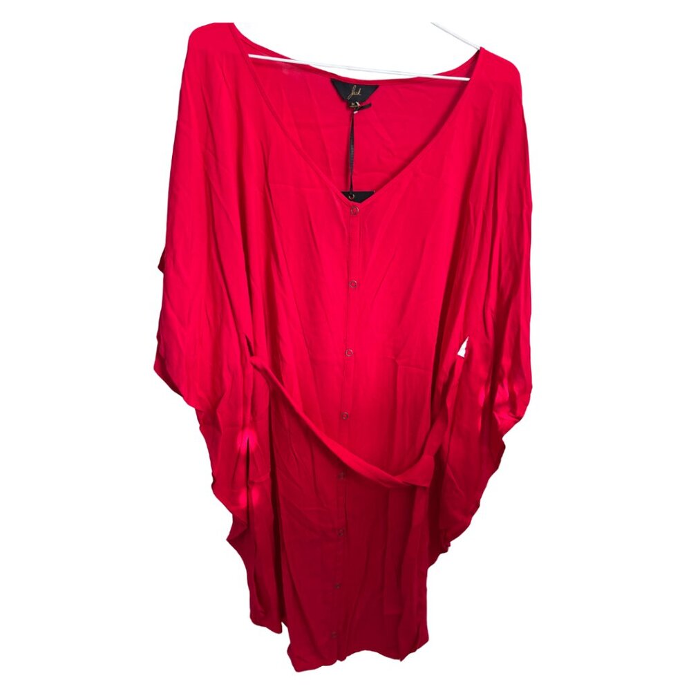 NWT BB Dakota Jack red full shirt dress size M